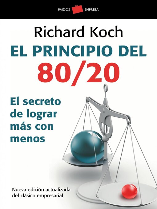 Title details for El principio 80/20 by Richard Koch - Available